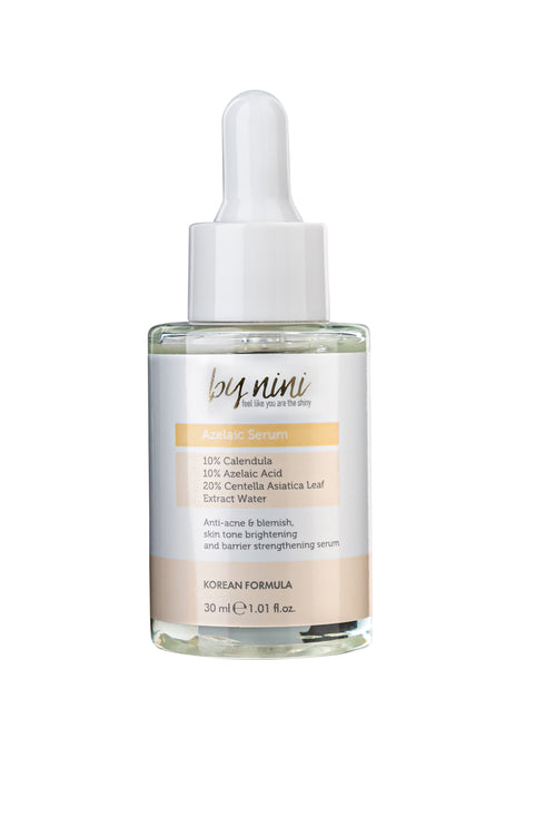 Hassas Ciltler İçin Akne Karşıtı, Cilt Tonu Eşitleyici ve Bariyer Onarıcı Azelaik Asit Serum 30 ML