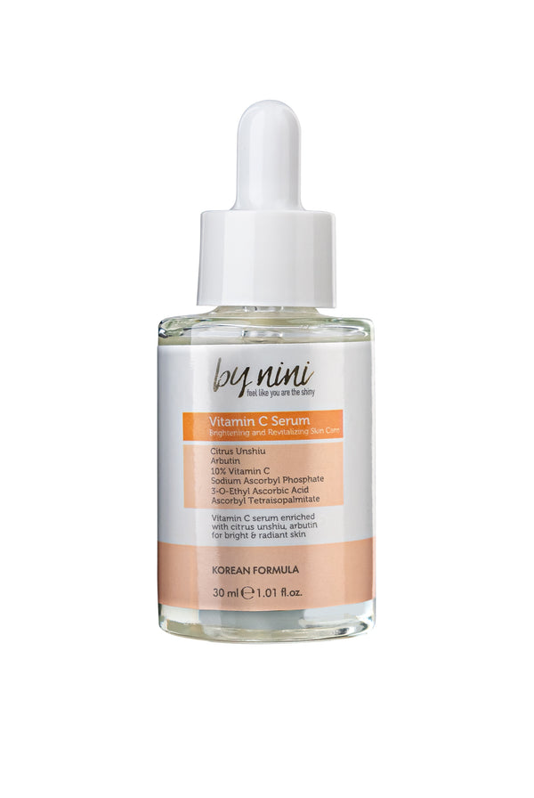 Arbutin, Leke ve Akne Karşıtı, Bariyer Onarıcı, Işıltılı ve Aydınlatıcı C Vitamini Serum 30 ML